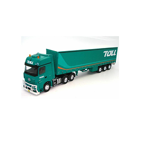 Mercedes Benz MP04 Truck with Single Tautliner Toll Trailer
