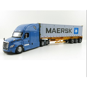 Freightliner New Cascadia Blue with Skel 40ft Sea Container Maersk